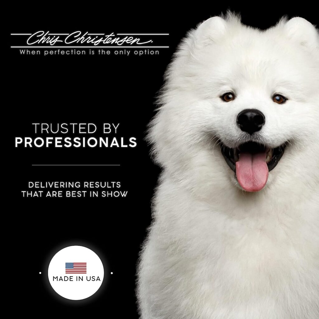 Chris Christensen White on White Whitening Treatment Dog Shampoo, Groom Like a Professional, Brightens White  Other Color, Safely Removes Yellow  Other Stains, All Coat Types, Made in USA, 16 oz.