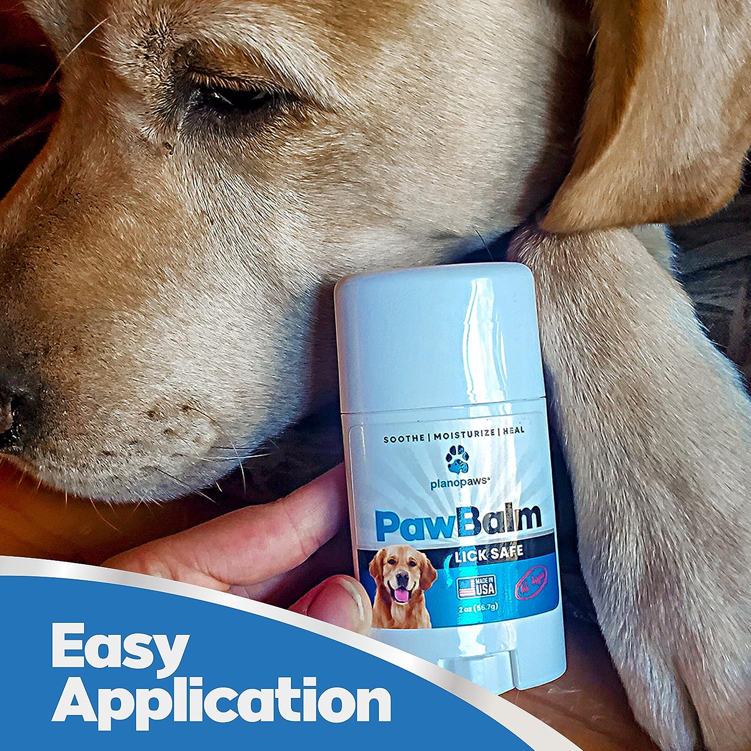 Lick Safe Dog Paw Balm 2 Oz - Dog Paw Protector - Paw Balm Dogs - Paw Pad Balm - Paw Protectors for Dogs Hot Pavement - Paw Wax for Dogs - Fix Dry Cracked Paws - Paw Soother for Dogs - Paw Butter